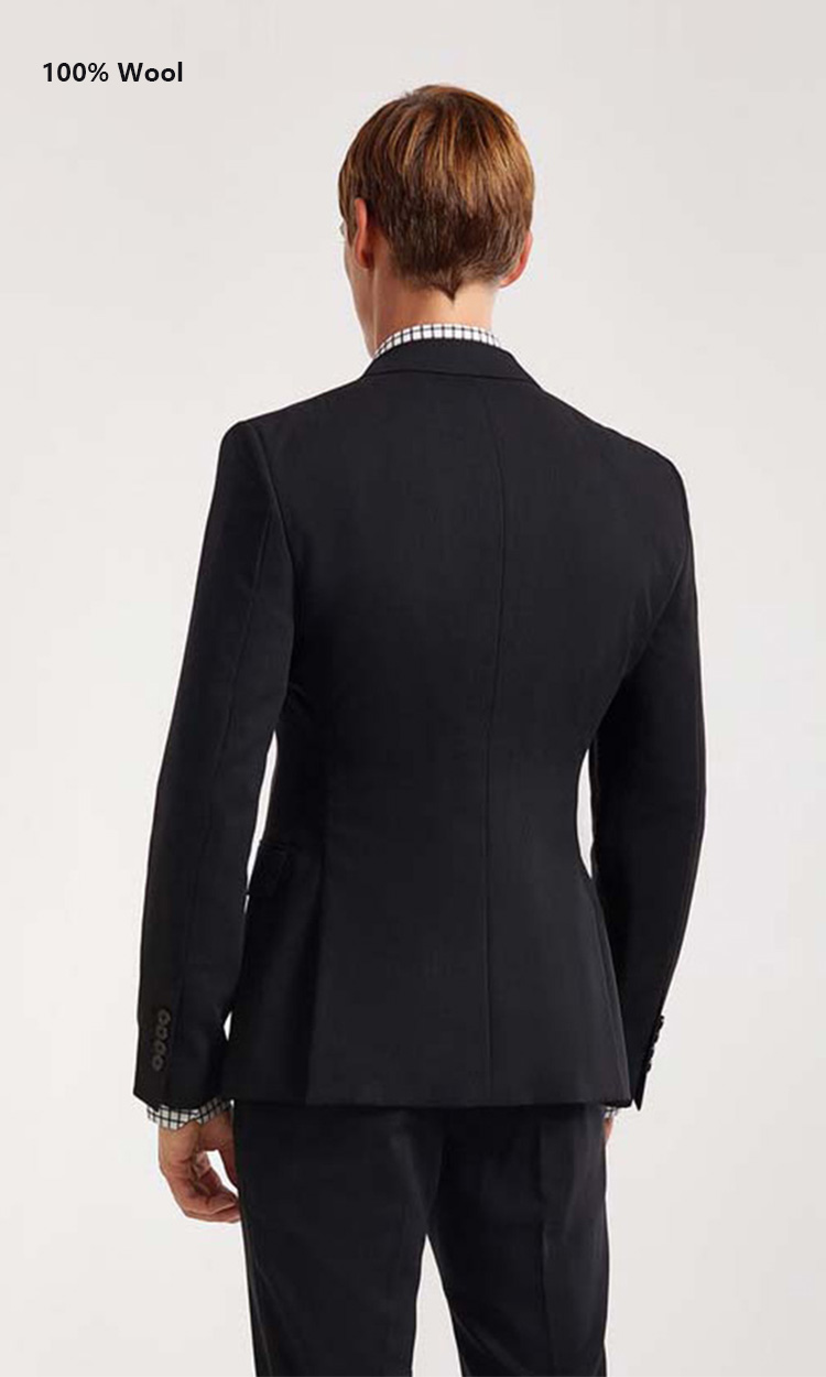 YUNKOX - Custom Black Men's Suits