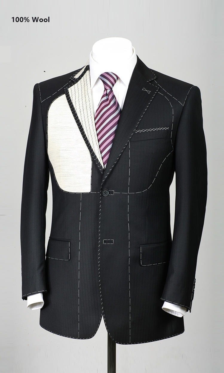 YUNKOX - Custom Black Men's Suits