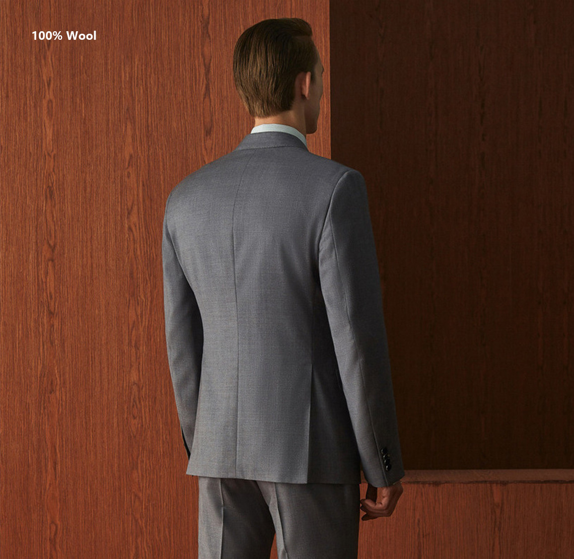 YUNKOX - Custom Gray Men's Suits