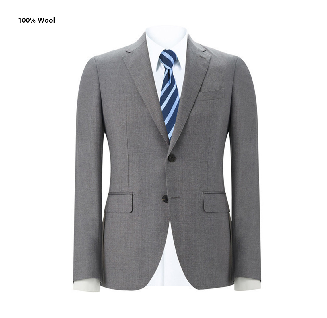 YUNKOX - Custom Gray Men's Suits