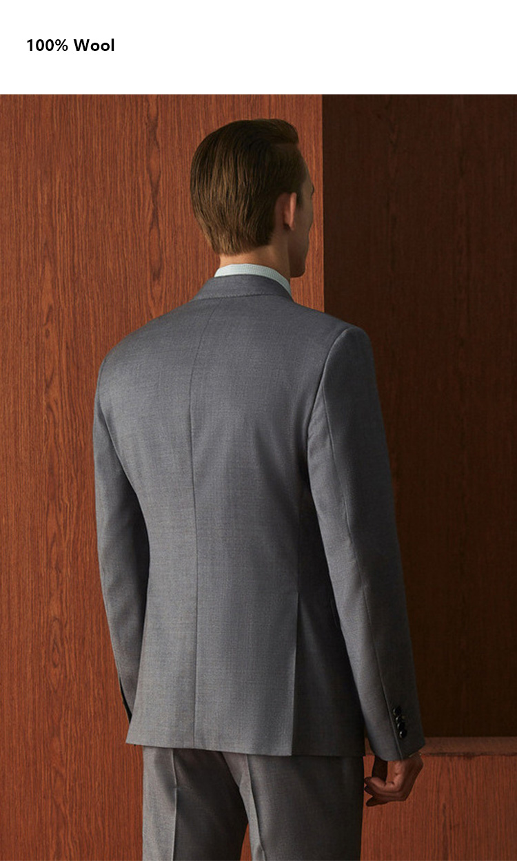 YUNKOX - Custom Gray Men's Suits