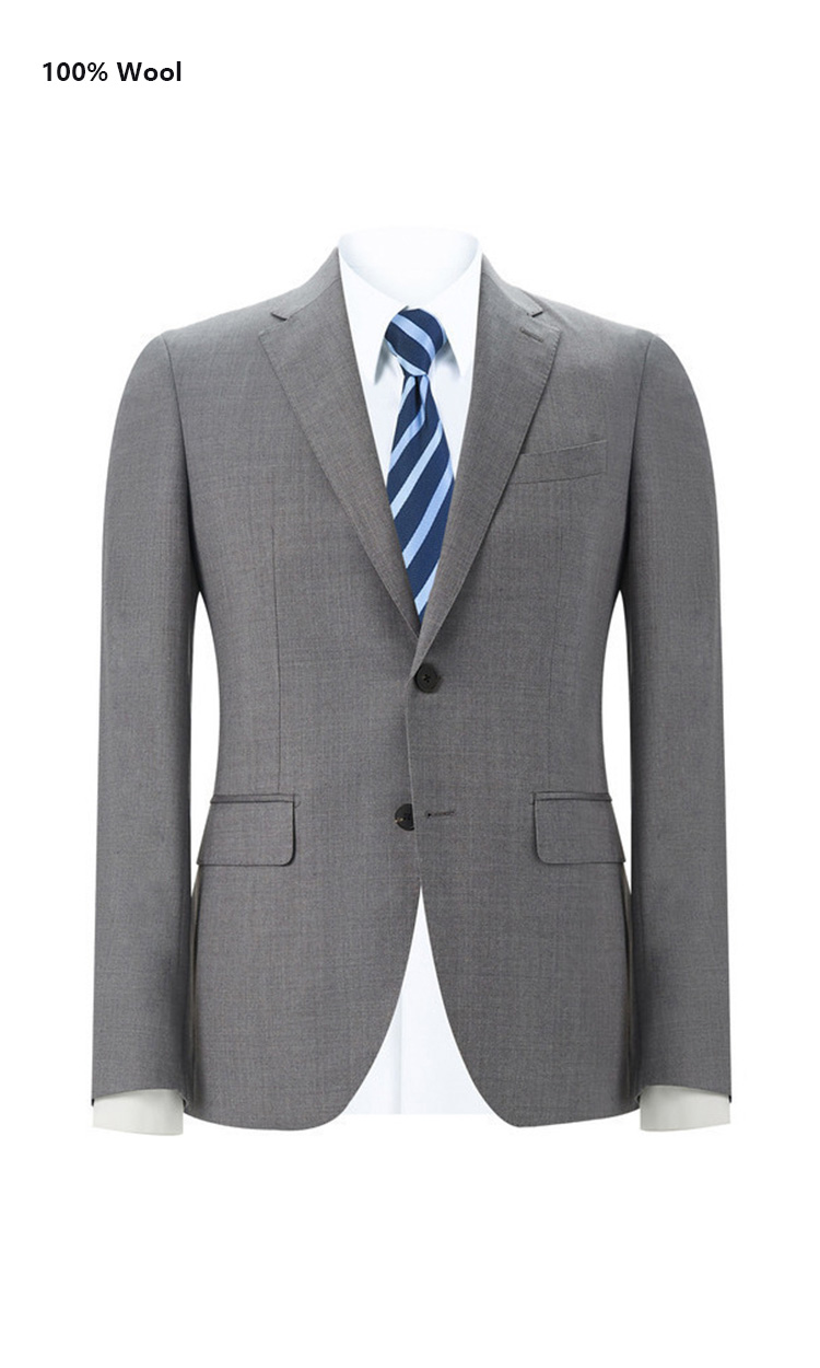 YUNKOX - Custom Gray Men's Suits