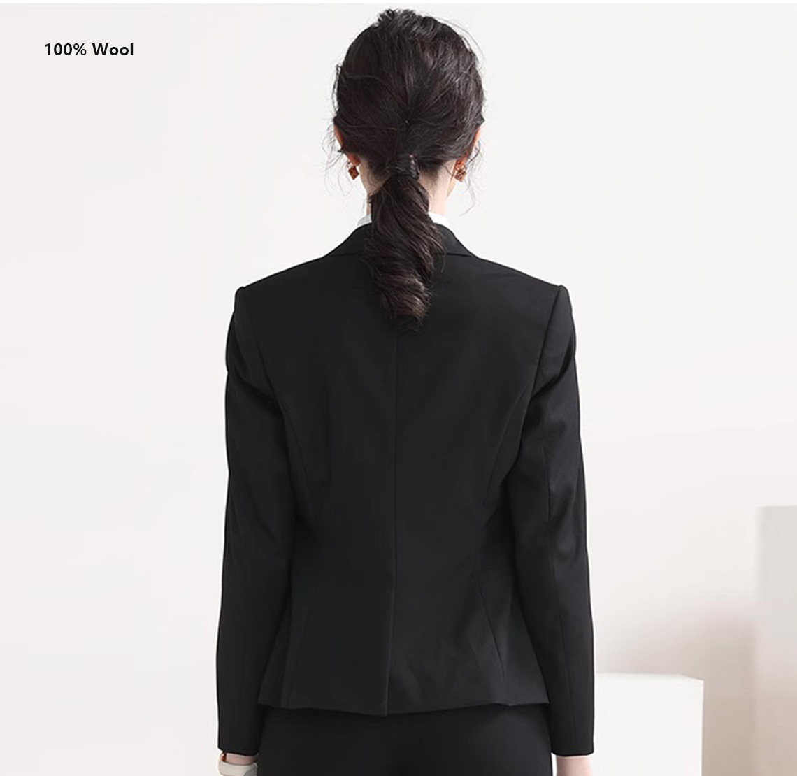 YUNKOX - Custom Black Women's Suits