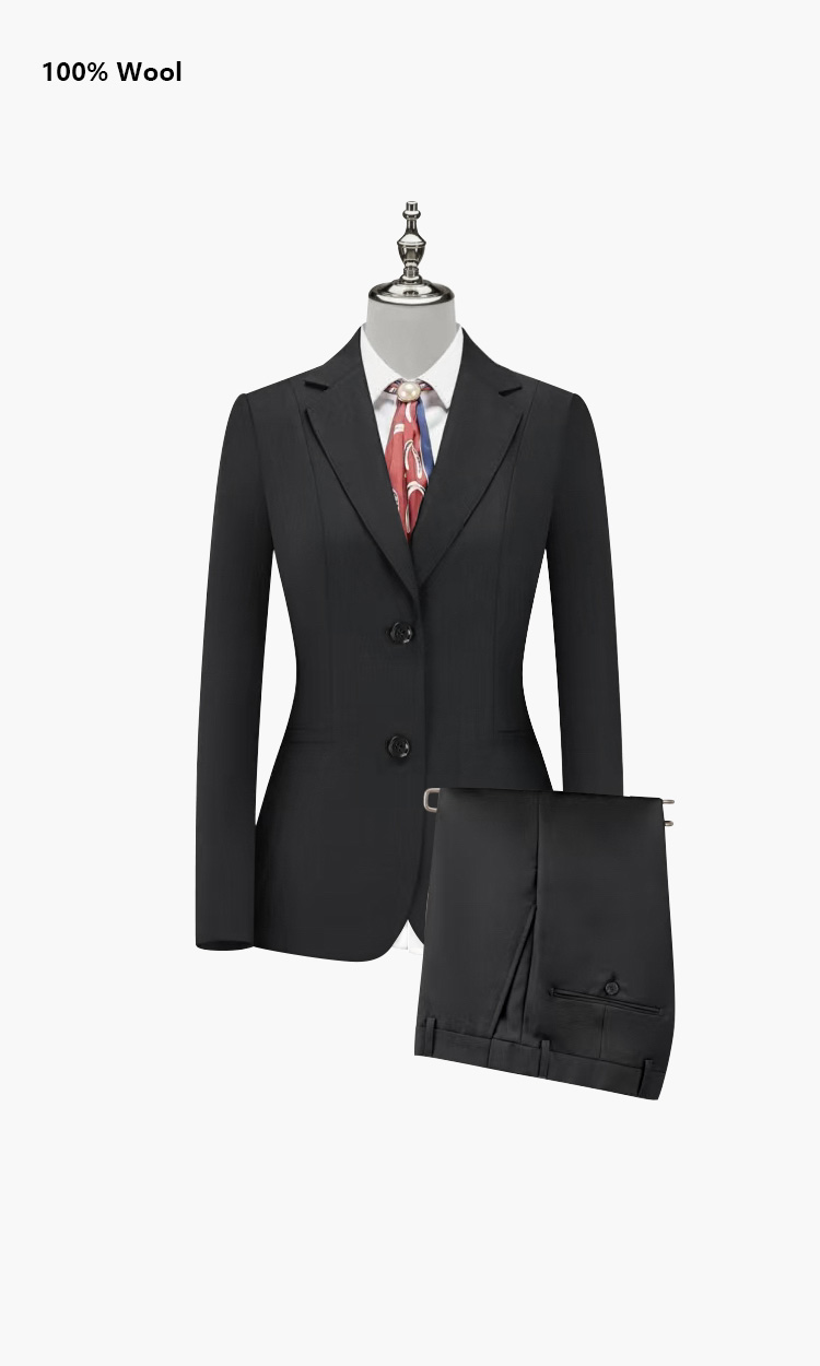 YUNKOX - Custom Black Women's Suits