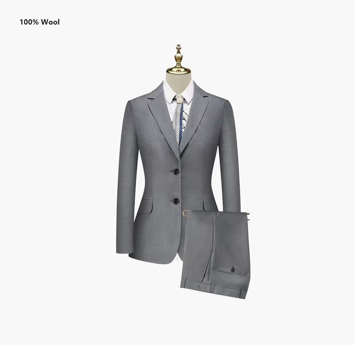 YUNKOX - Custom Gray Women's Suits