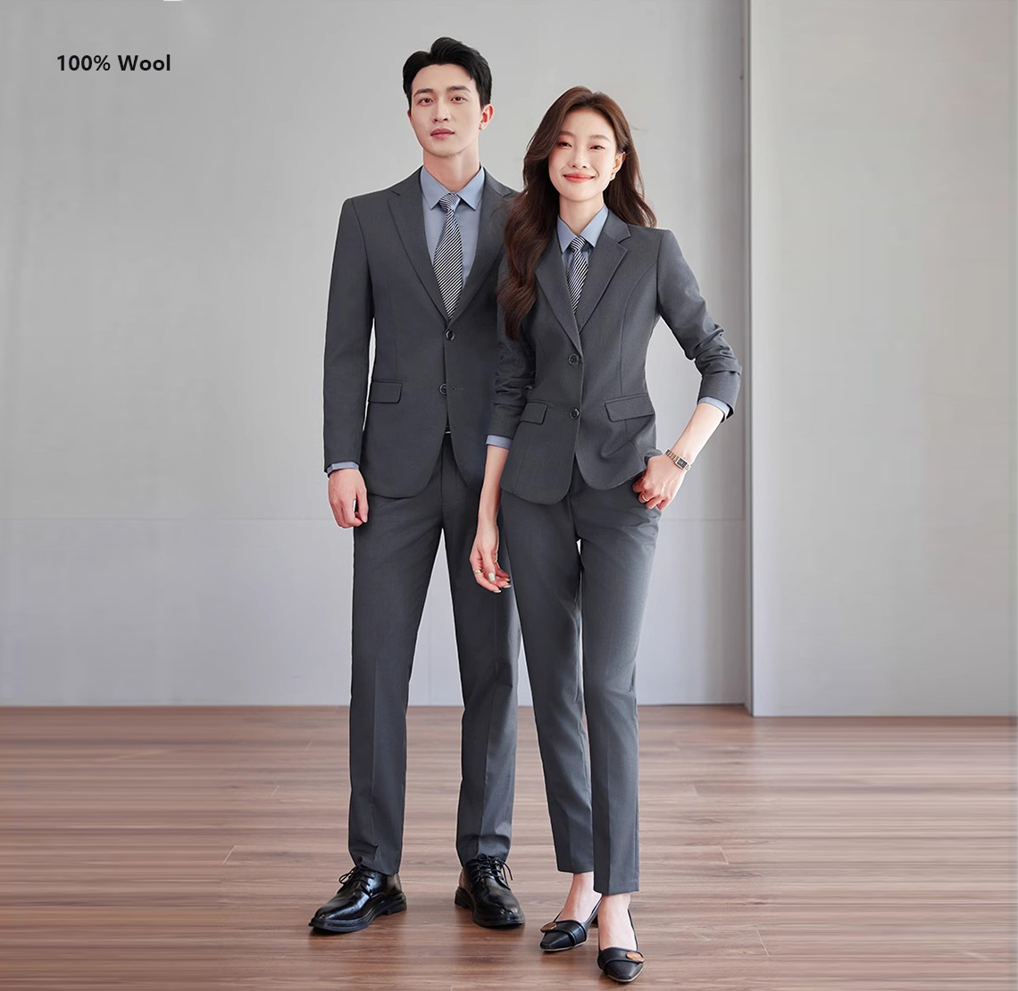 YUNKOX - Custom Gray Women's Suits