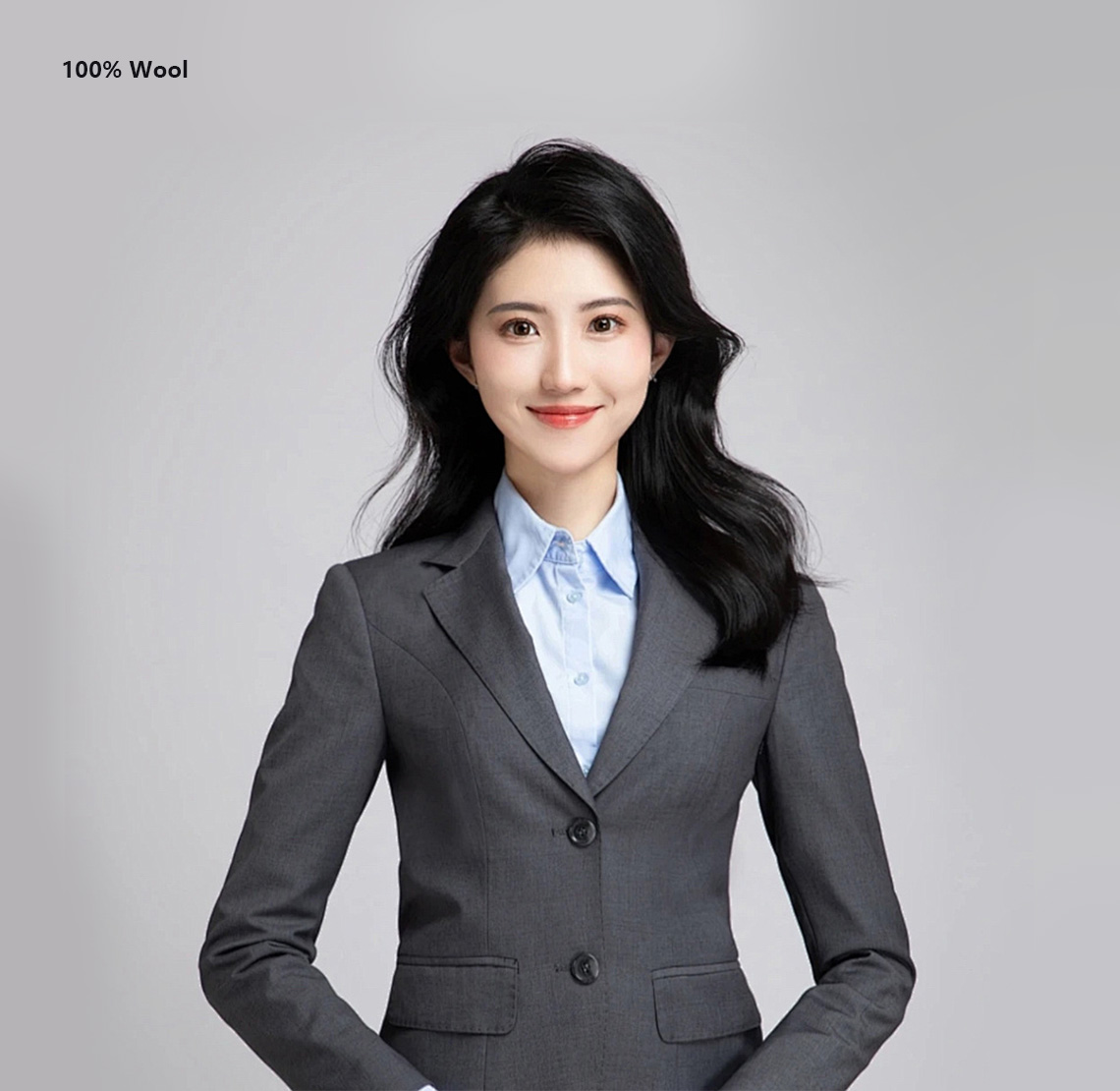 YUNKOX - Custom Gray Women's Suits