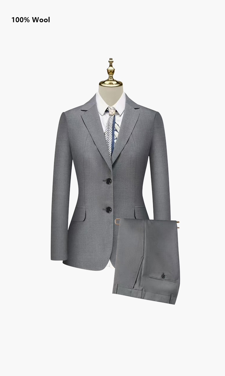 YUNKOX - Custom Gray Women's Suits