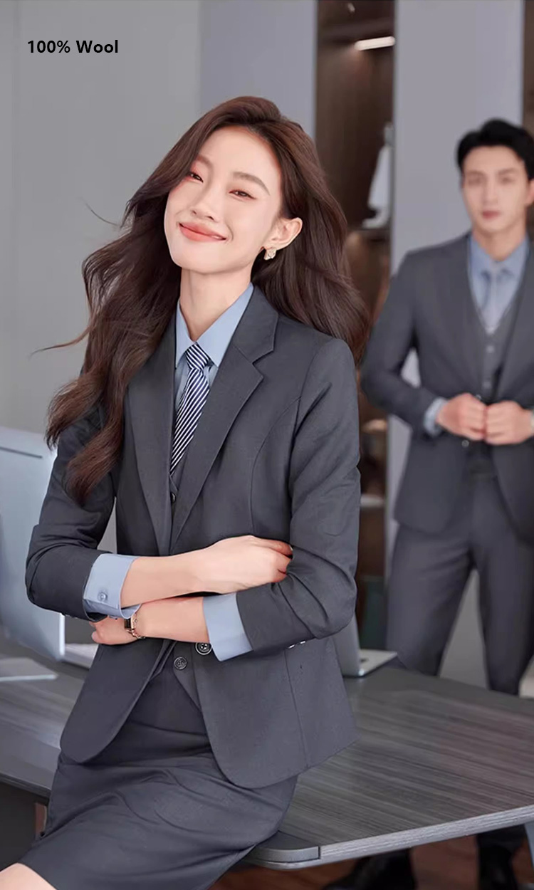 YUNKOX - Custom Gray Women's Suits