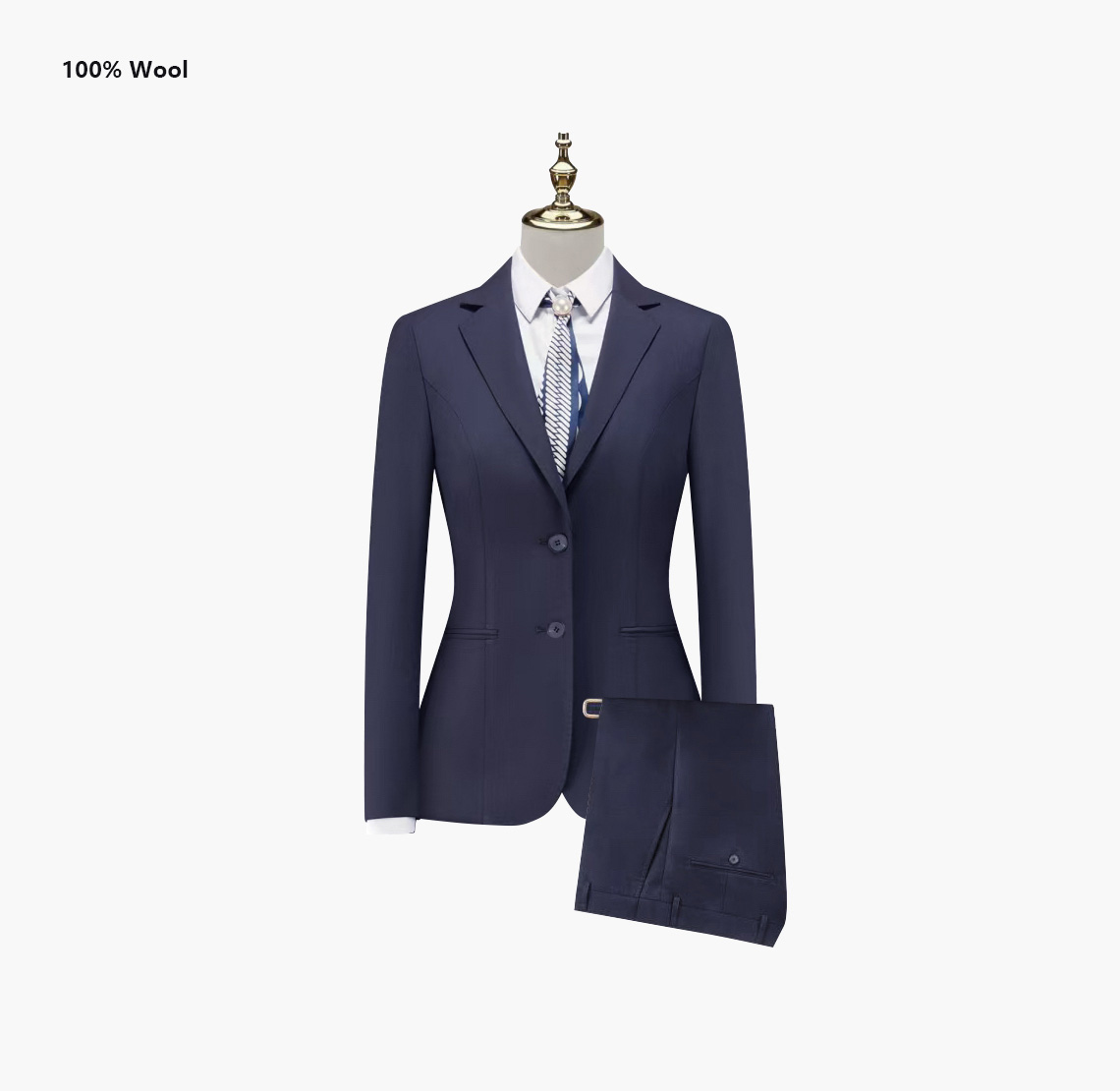 YUNKOX - Custom Navy Women's Suits