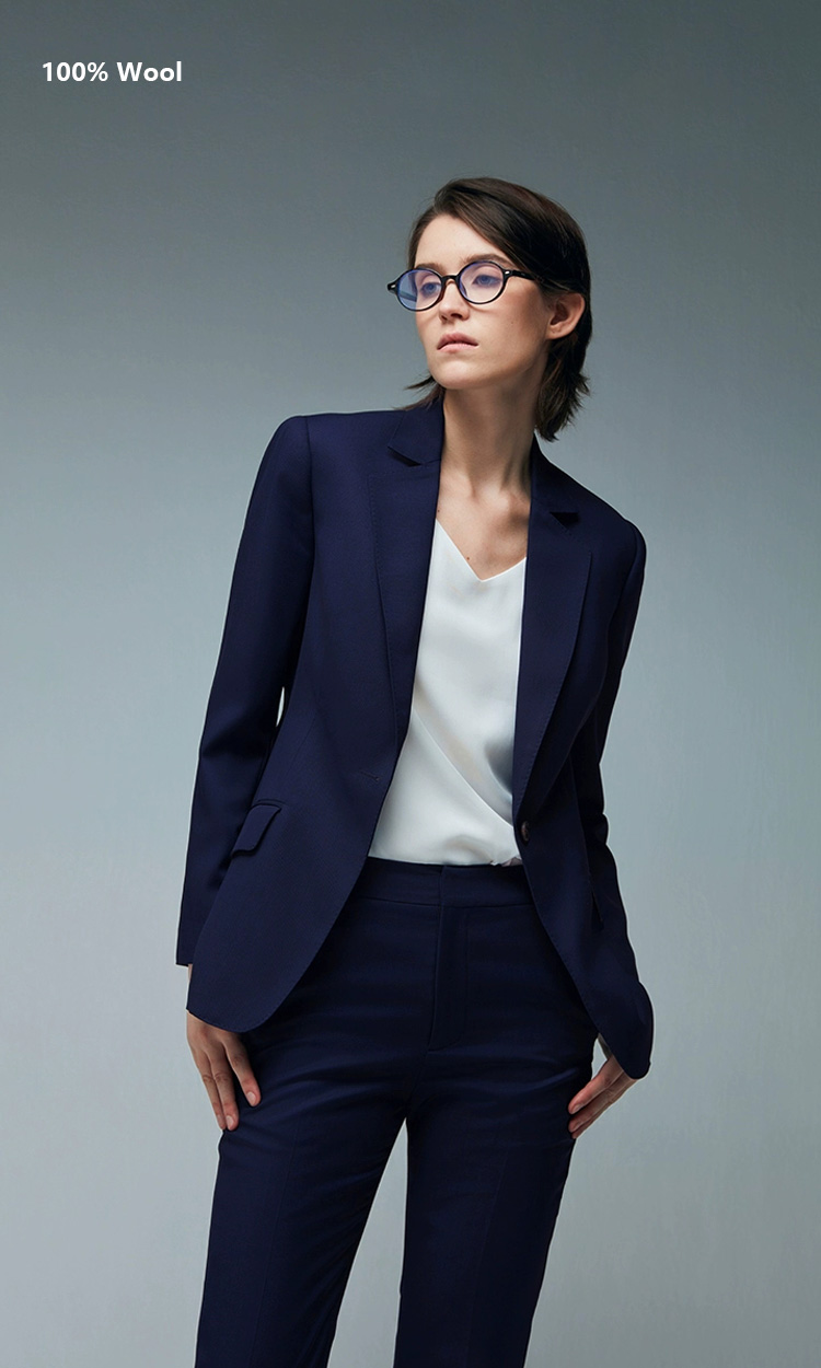 YUNKOX - Custom Navy Women's Suits