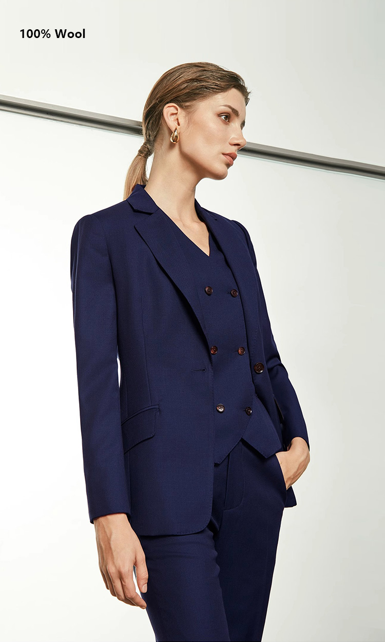YUNKOX - Custom Navy Women's Suits