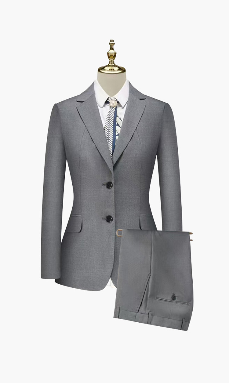 YUNKOX - Custom Gray Women's Suits