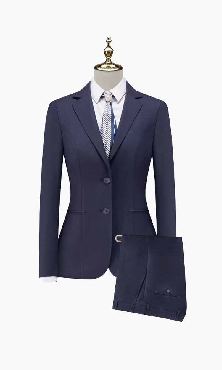 YUNKOX - Custom Navy Women's Suits